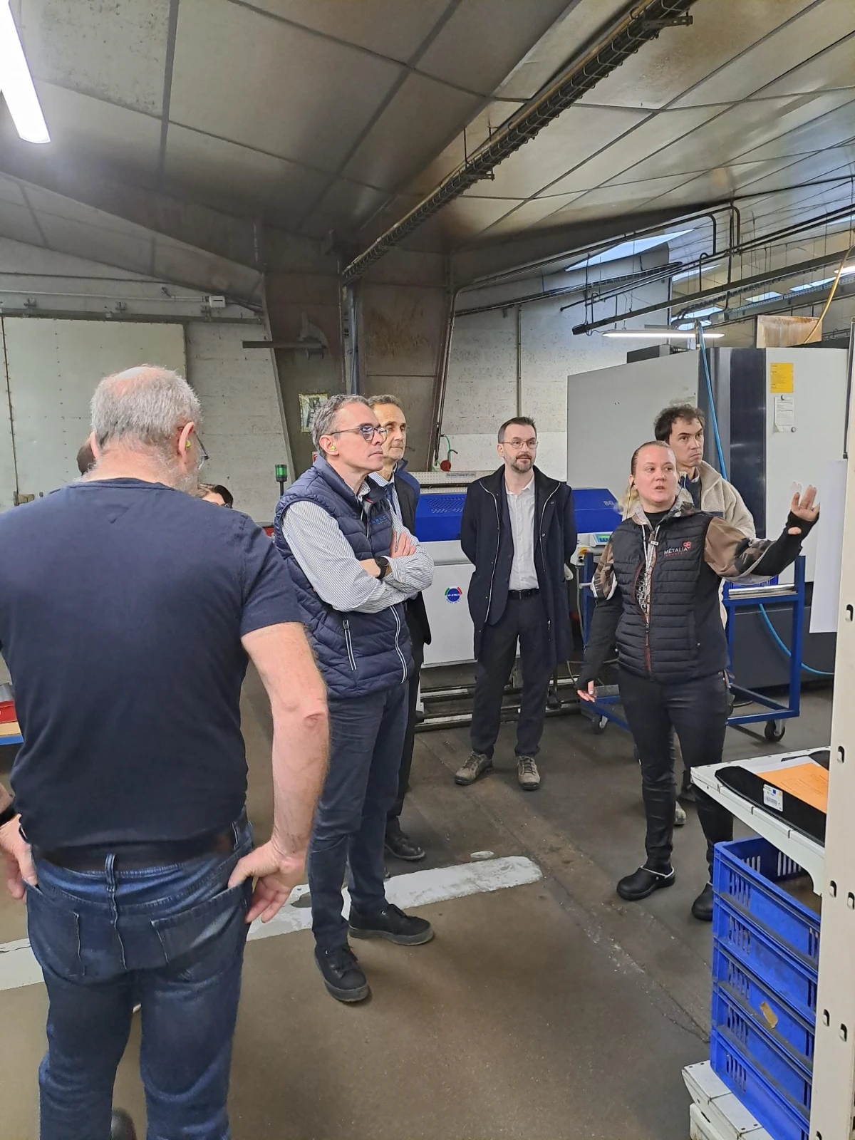 Visite de l'atelier usinage MIR avec dirigeants
