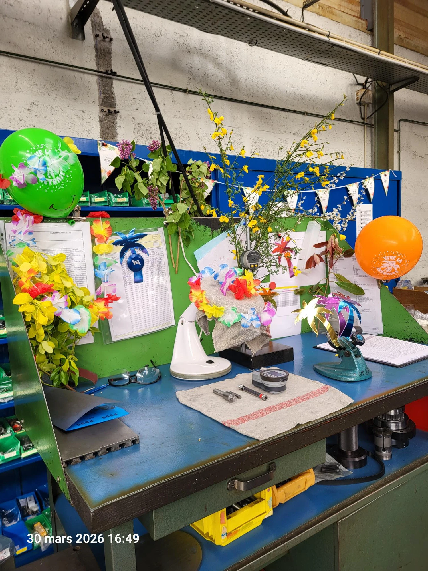 Un des poste de travail de Maryline