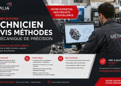 METALIA INDUSTRIE SERENT RECRUTE UN TECHNICIEN DEVIS METHODES
